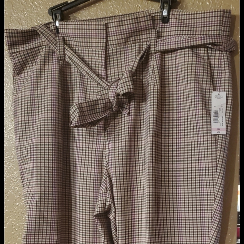 Worthington Woman's Plaid Pants Size 18w